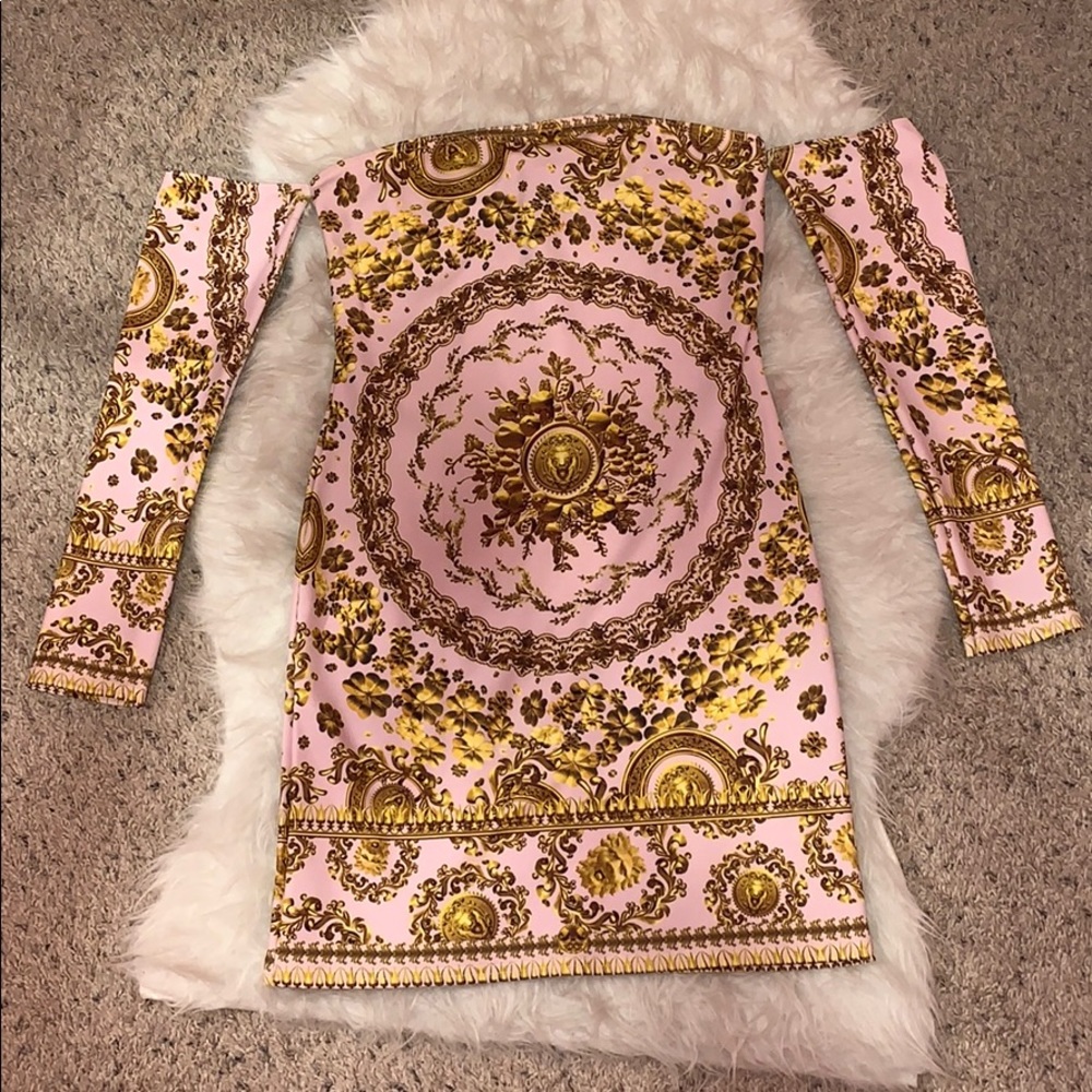 Versace-inspired tight dress